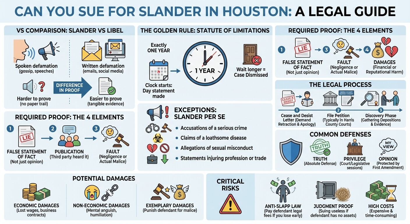 Can You Sue for Slander in Houston? Texas Defamation Law Guide