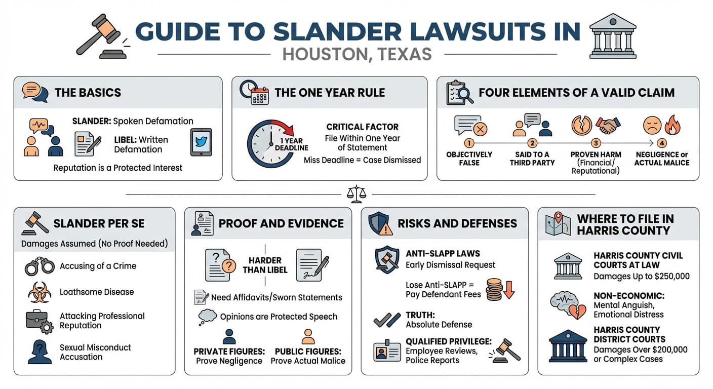 Can You Sue Someone for Slander in Houston?