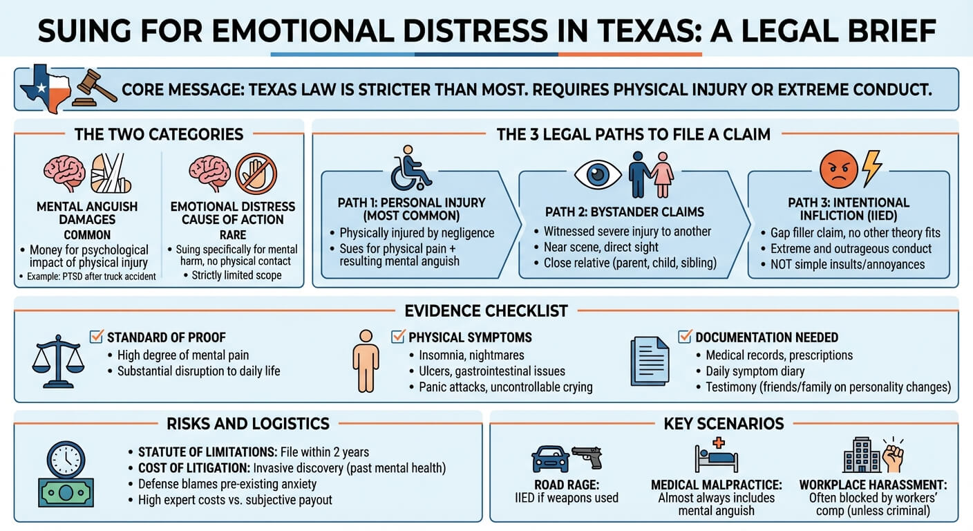 Can You Sue for Emotional Distress in Texas?