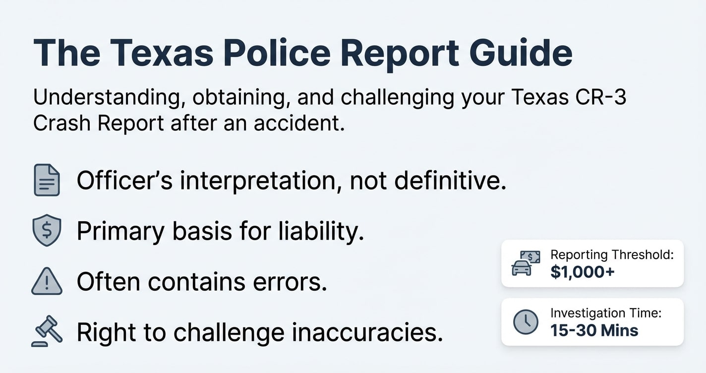 The Texas Police Report: What It Contains, What It Misses, and How to Use It