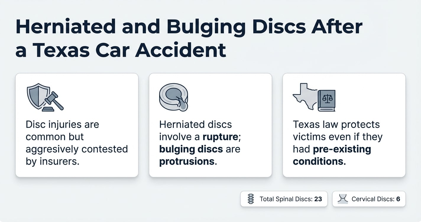 Herniated and Bulging Discs After a Texas Car Accident: What You Need to Know