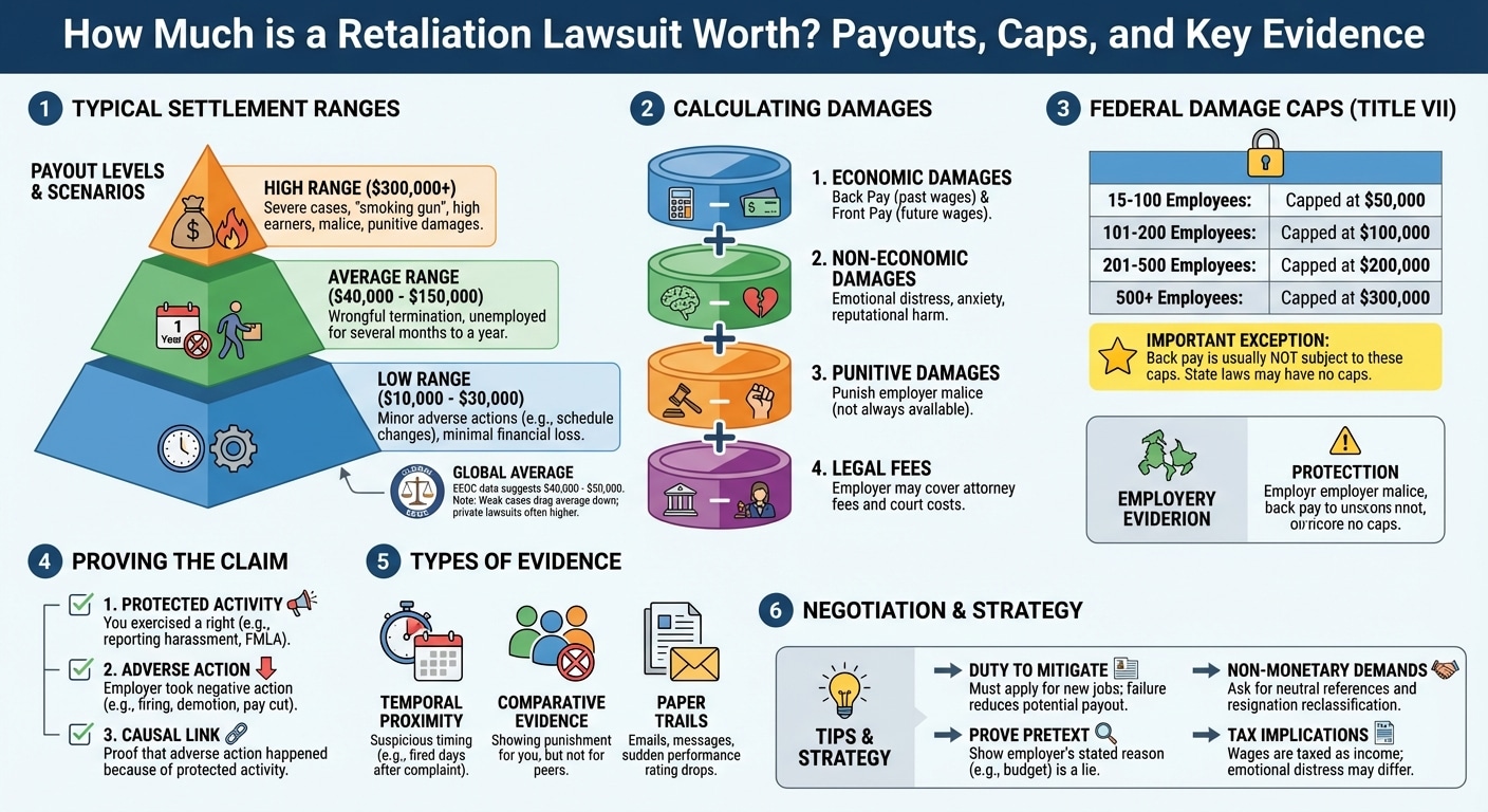 How Much Can You Sue for Retaliation? Average Settlement Amounts