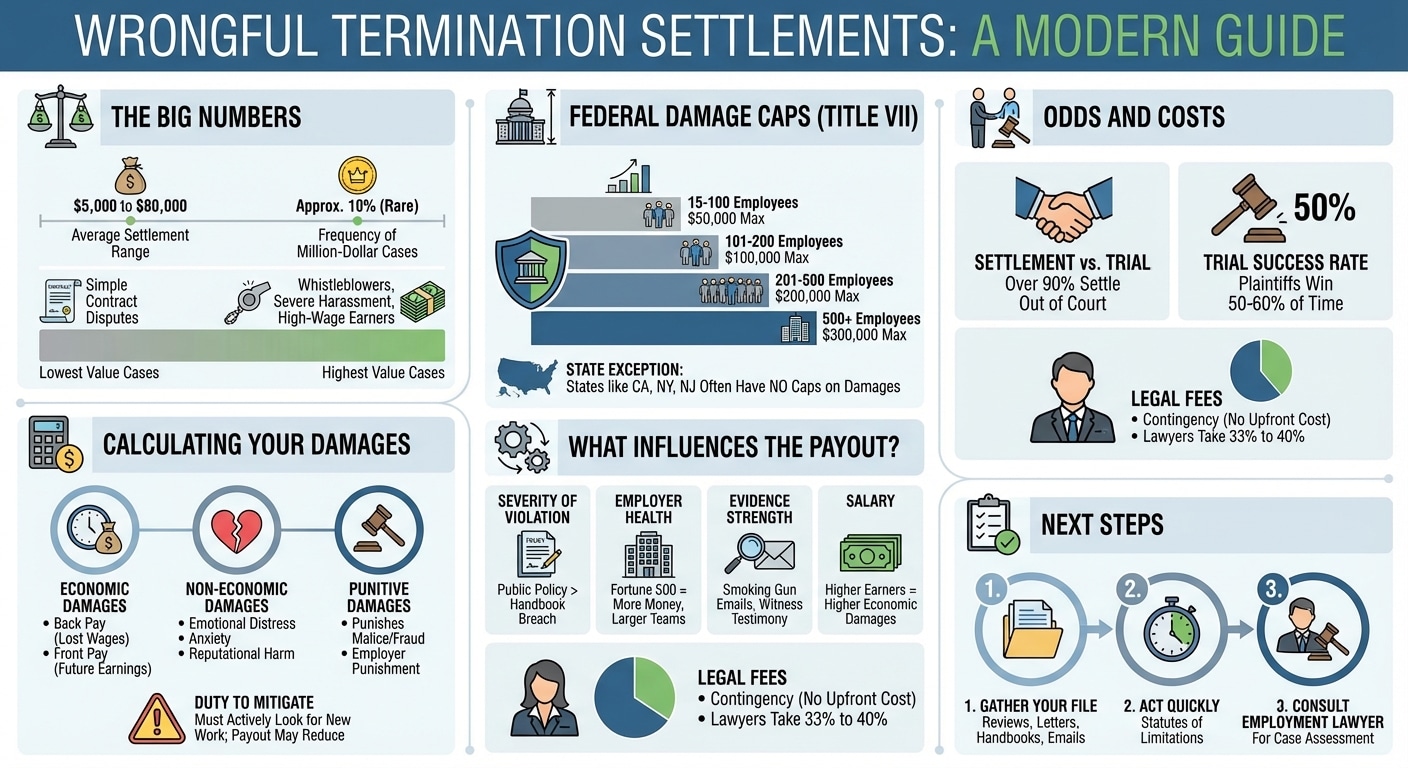 How Much Can You Sue for Wrongful Termination? (2026 Settlement Data)