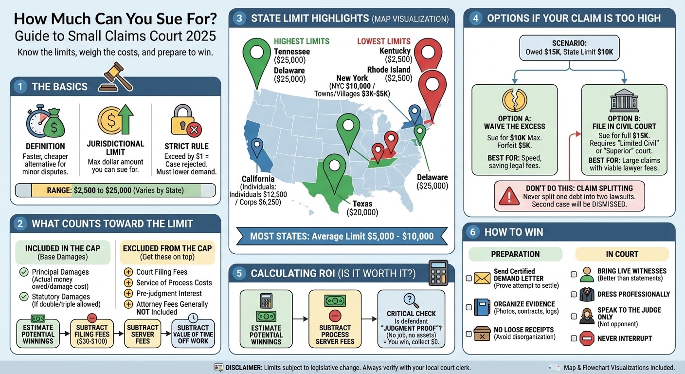 How Much Can You Sue for in Small Claims Court? (2026 State Limits)