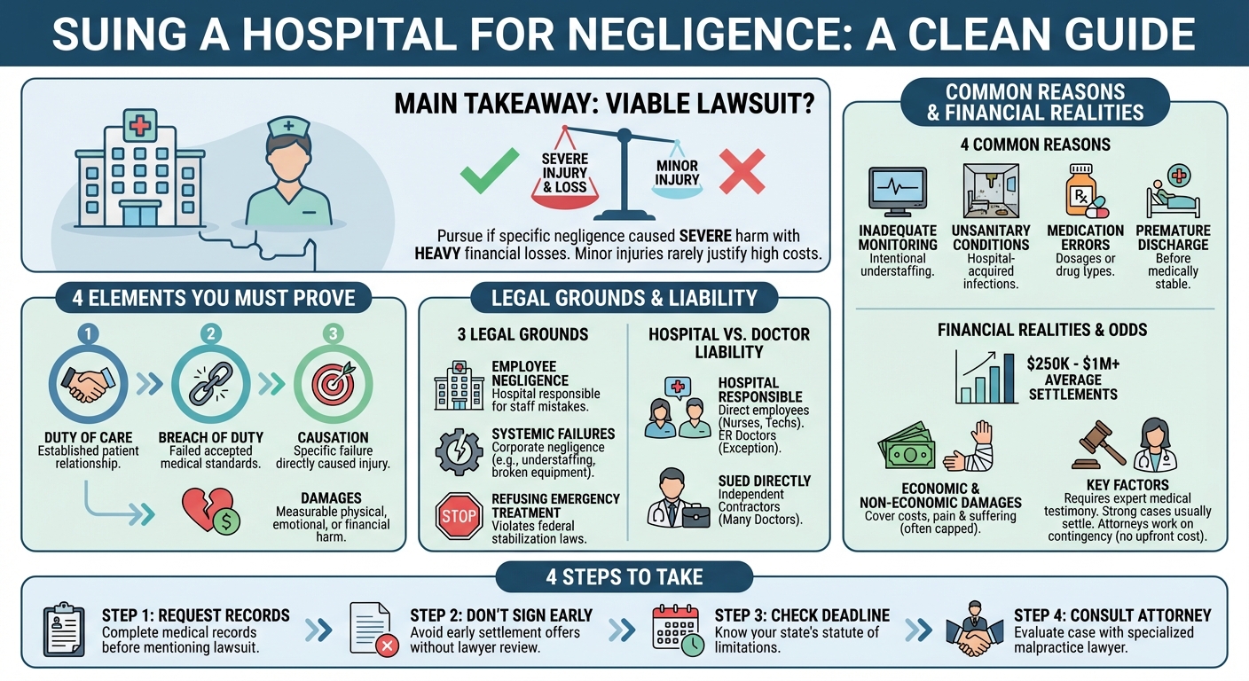 Can I Sue a Hospital for Negligence? (When How to File)
