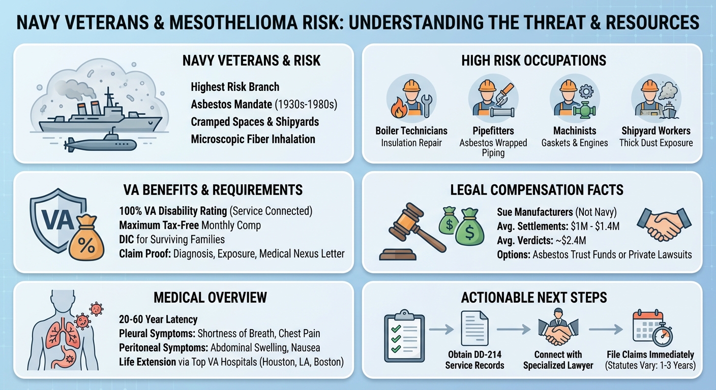 Mesothelioma in Navy Veterans: VA Benefits Compensation