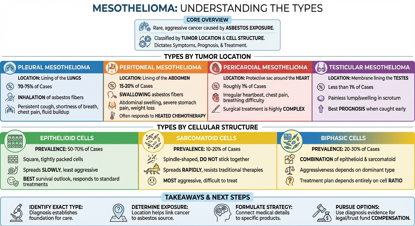 Types of Mesothelioma: 4 Locations 3 Cell Types Explained