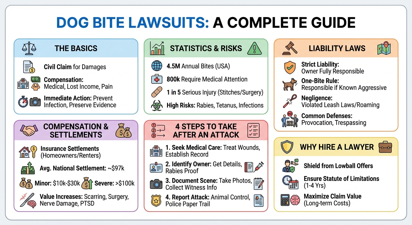 Dog Bite Cases: Laws, Settlements What to Do After an Attack