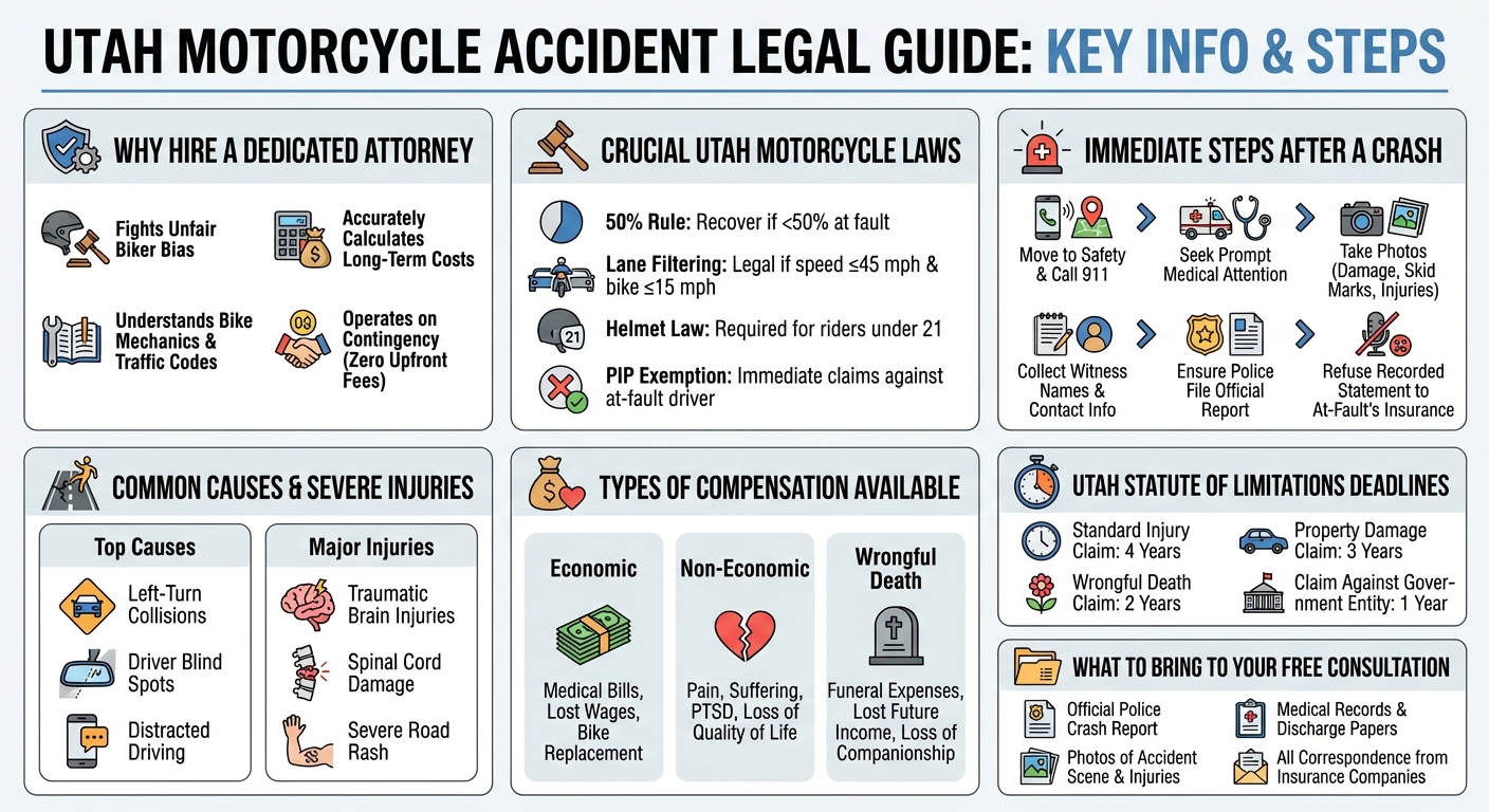 Utah Motorcycle Accident Attorney | Maximize Your Settlement