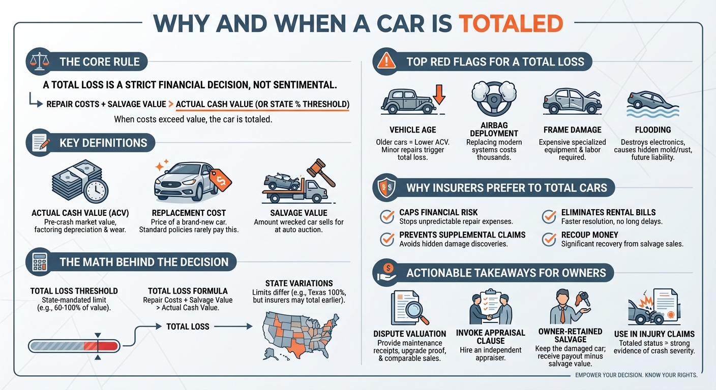 When Do Insurance Companies Total a Car? (Rules  Thresholds)