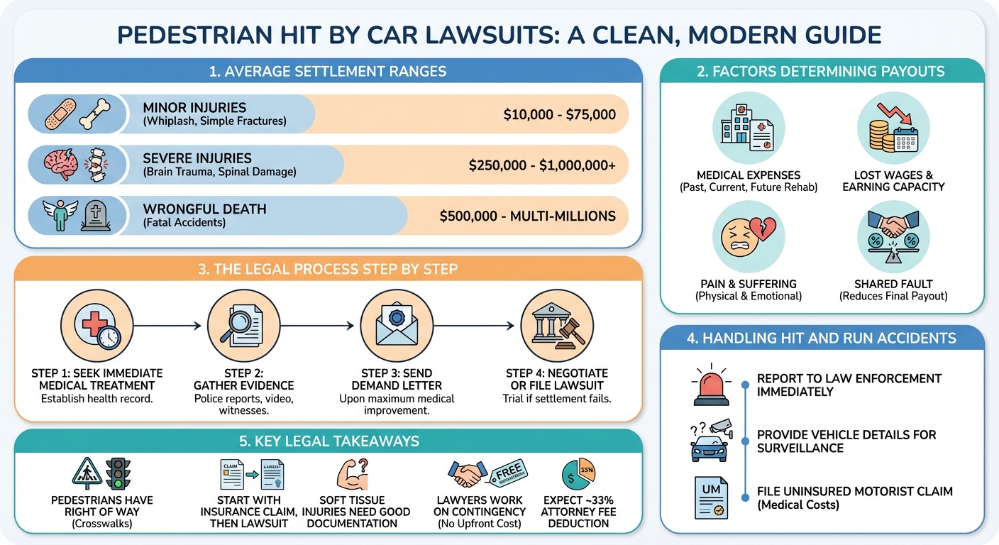 Pedestrian Hit By Car Lawsuit: Average Settlements  Legal Guide