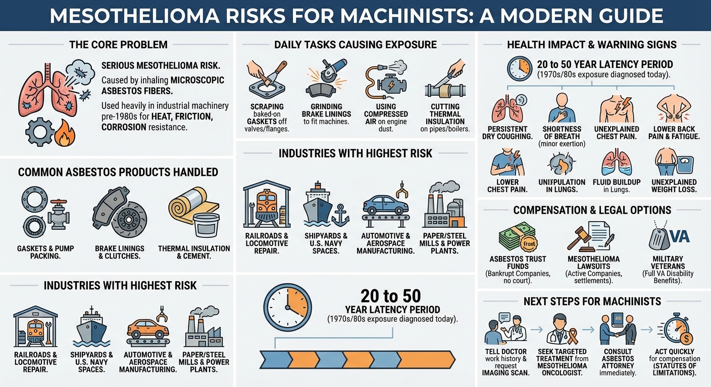 Mesothelioma in Machinists: Asbestos Exposure Legal Claims