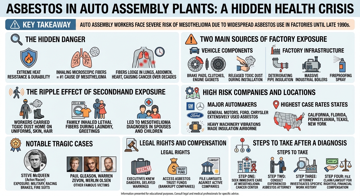 Mesothelioma in Automobile Assembly Plants: Asbestos Risks Lawsuits