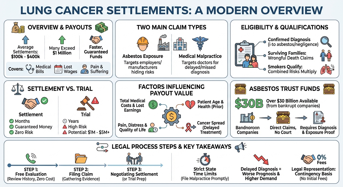 Lung Cancer Settlements: Average Payouts  Claims Guide