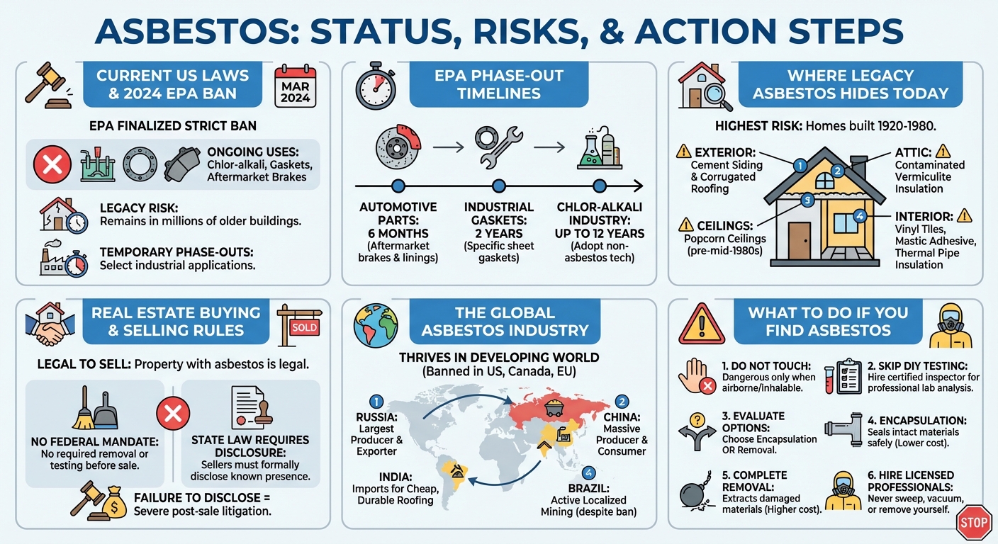Is Asbestos Still Used? (2024 EPA Ban Where It Hides)