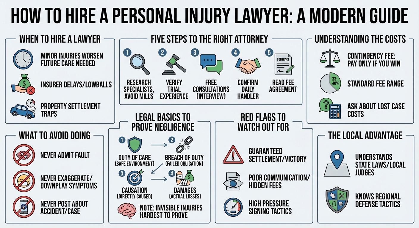How to Hire a Personal Injury Lawyer: 5 Steps  Red Flags