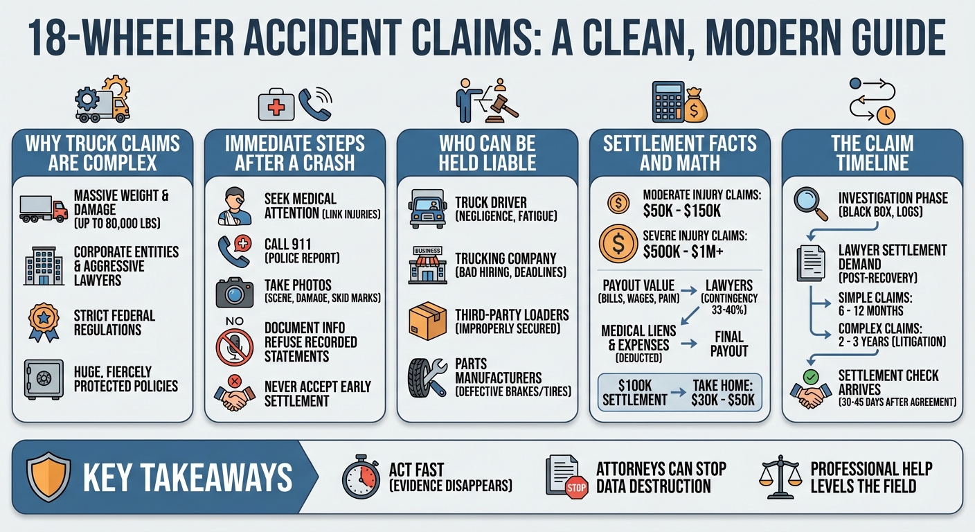 How to File a Claim for an 18-Wheeler Truck Crash (2026 Guide)