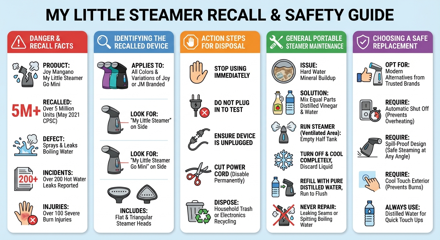 My Little Steamer Go Mini: Recall Info, Safety Warnings Alternatives
