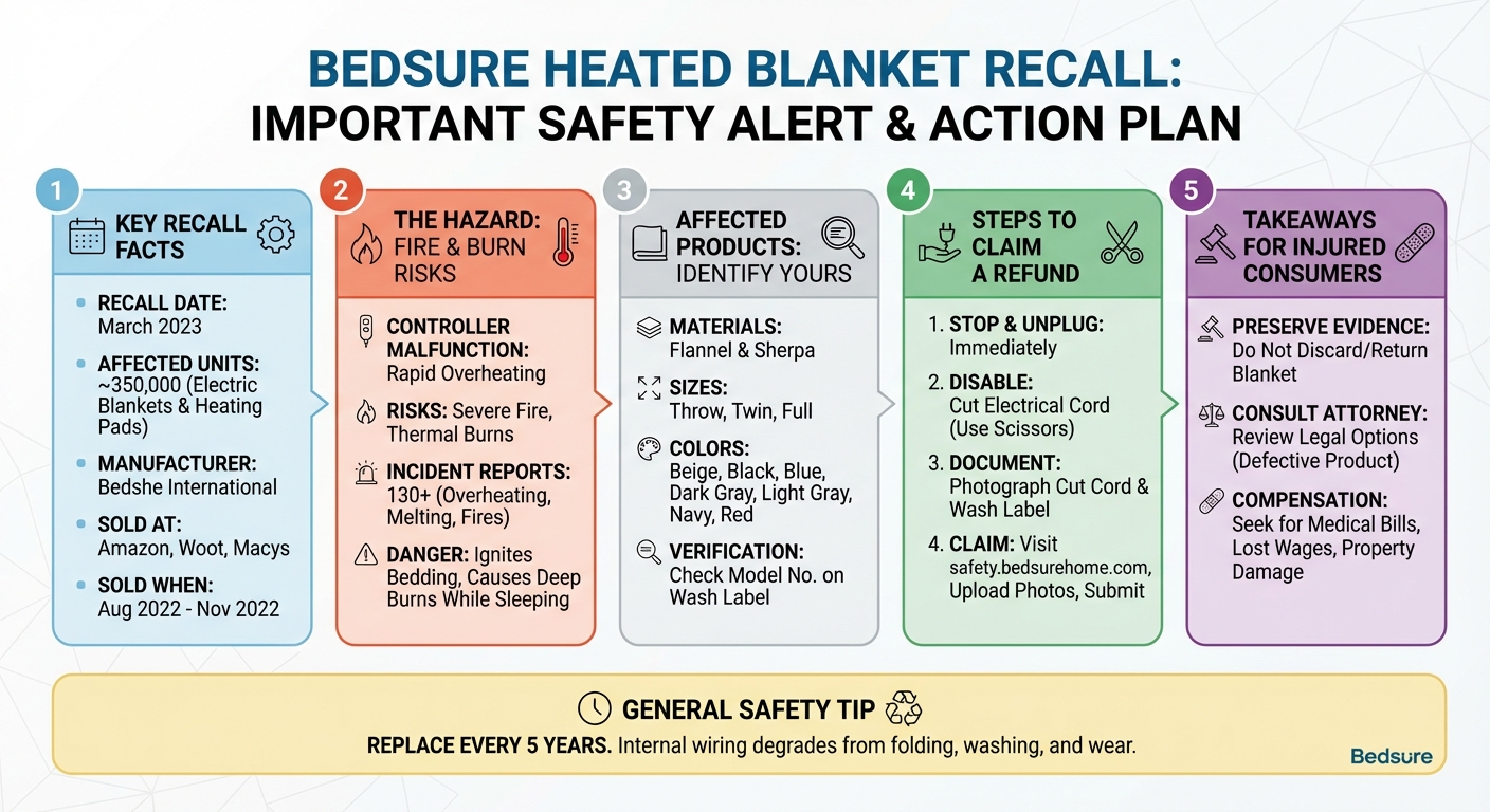 Bedsure Heated Blanket Recall: Burn Hazards Lawsuits