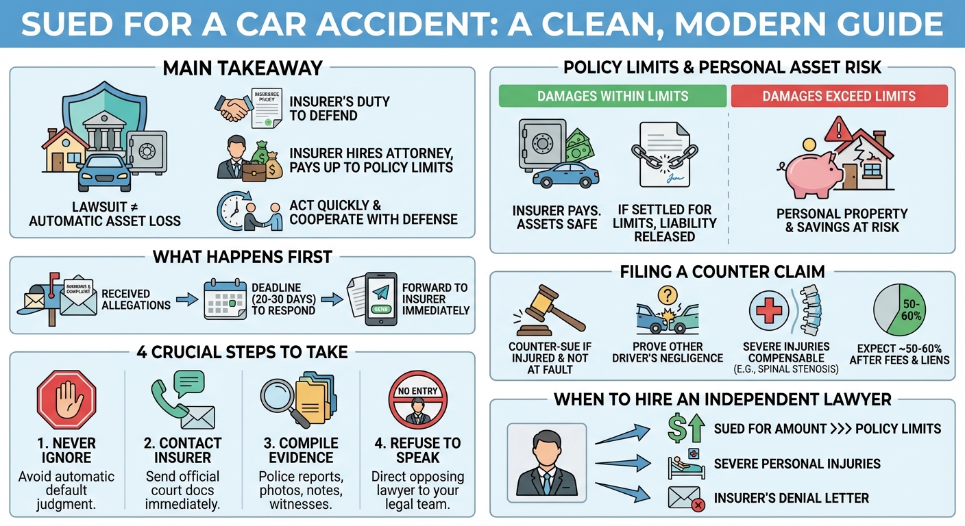 I Am Being Sued for a Car Accident: What to Do Next