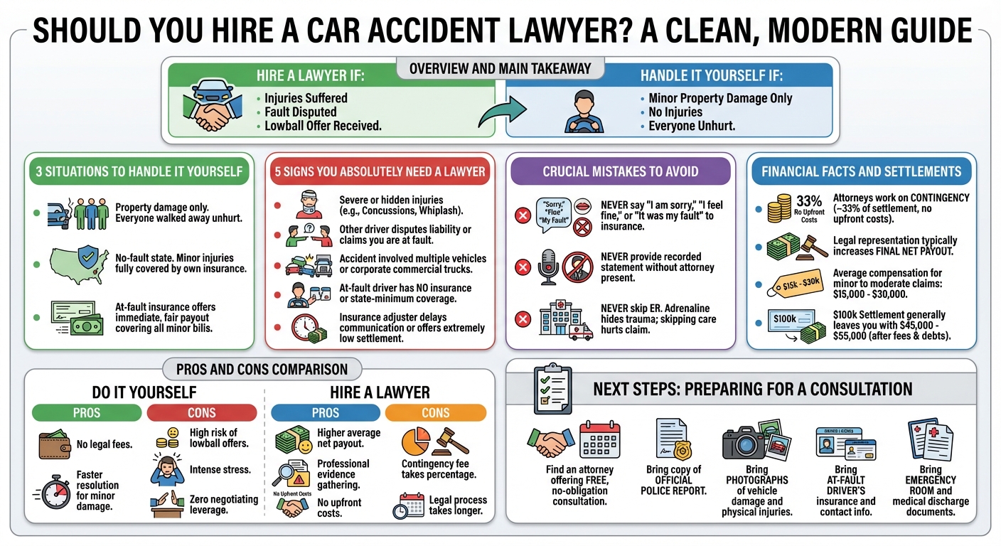Should I Hire a Lawyer for a Car Accident? (2026 Guide)