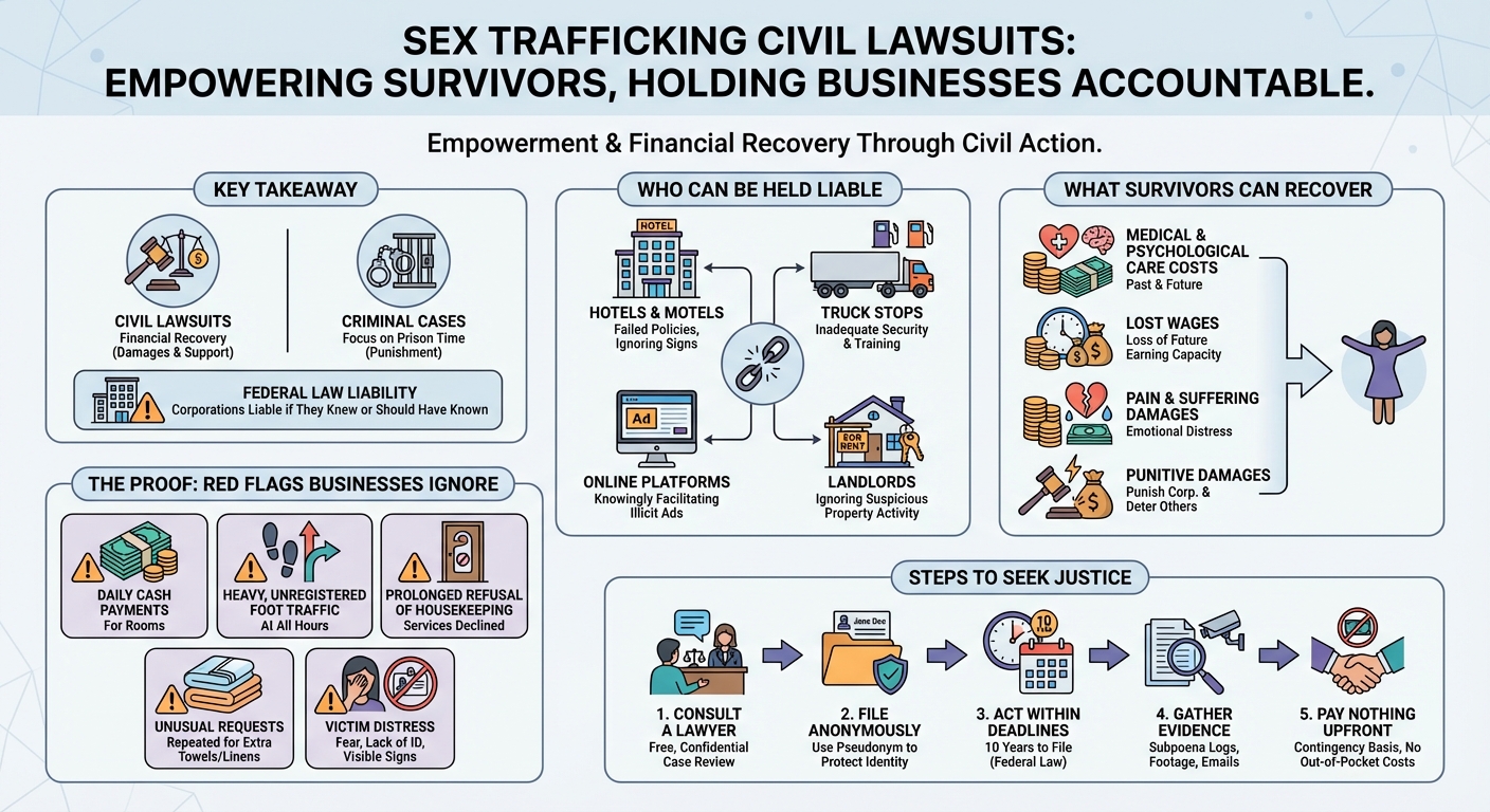 Sex Trafficking Lawsuit: Sue Complicit Hotels  Businesses