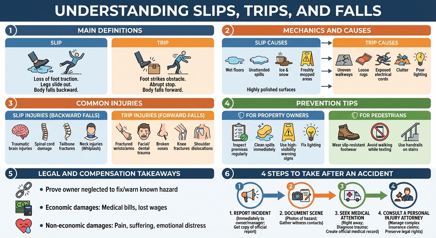 Slip and Trip Accidents: Differences, Causes  Compensation