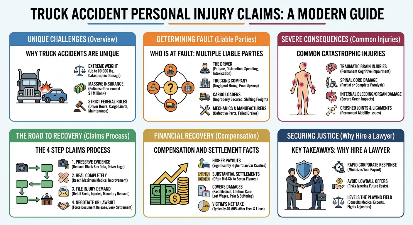 Personal Injury Truck Accident Claims: Settlements  Guide