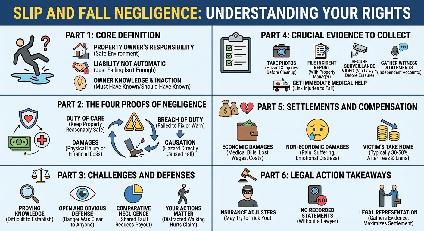 Proving Slip and Fall Negligence: The 4 Elements  Evidence Needed