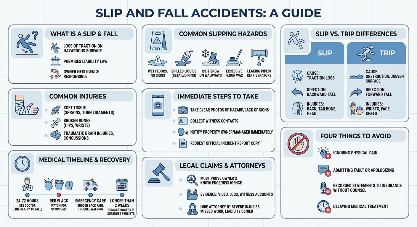 Slip and Falling Accidents: Causes, Injuries  Legal Claims