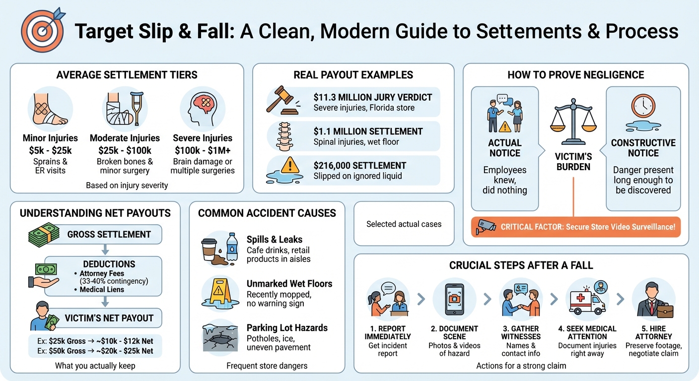 Target Slip and Fall Settlements: Average Payouts  Case Value