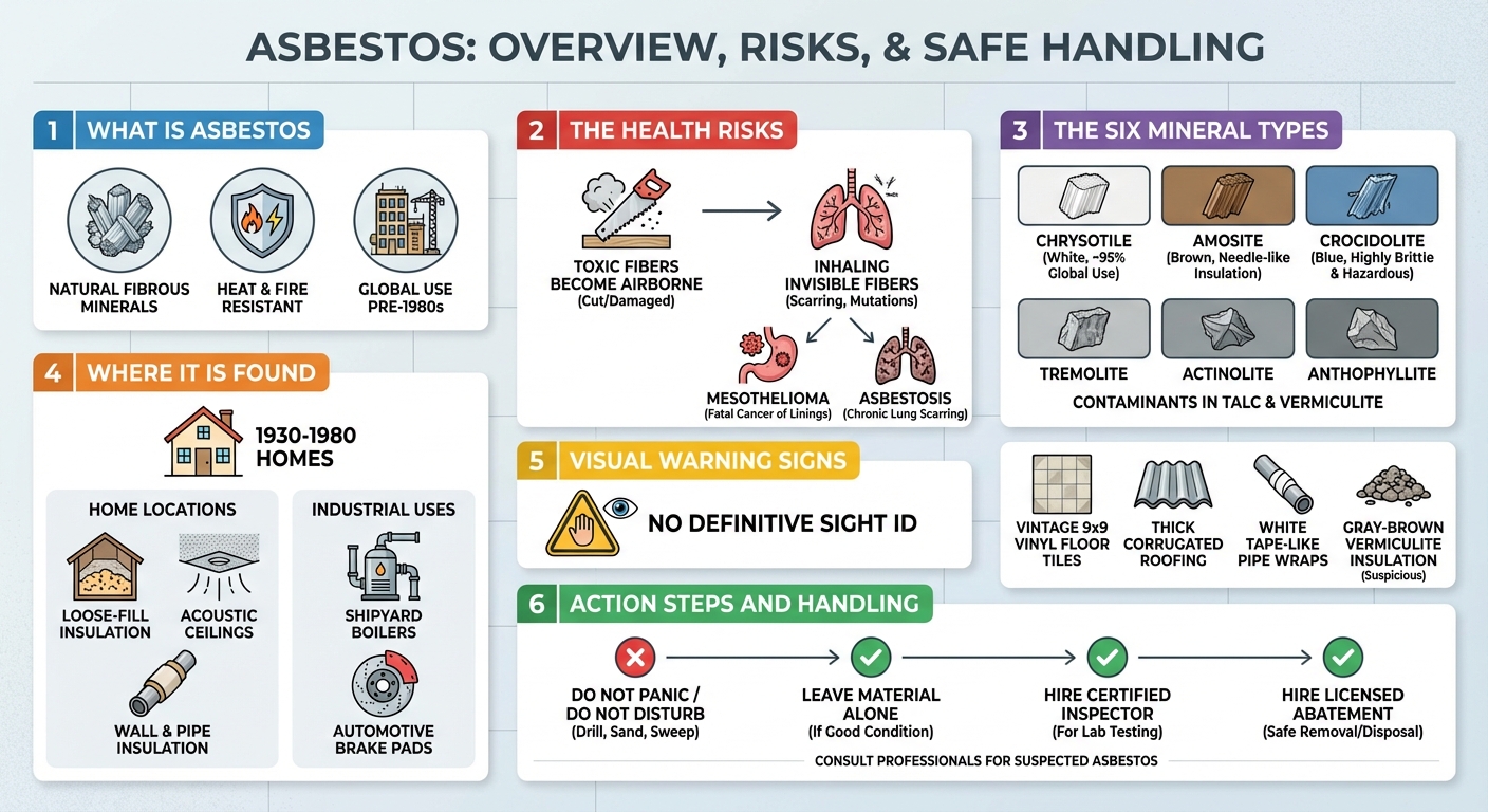 Asbestos Meaning: Definition, Types Health Risks