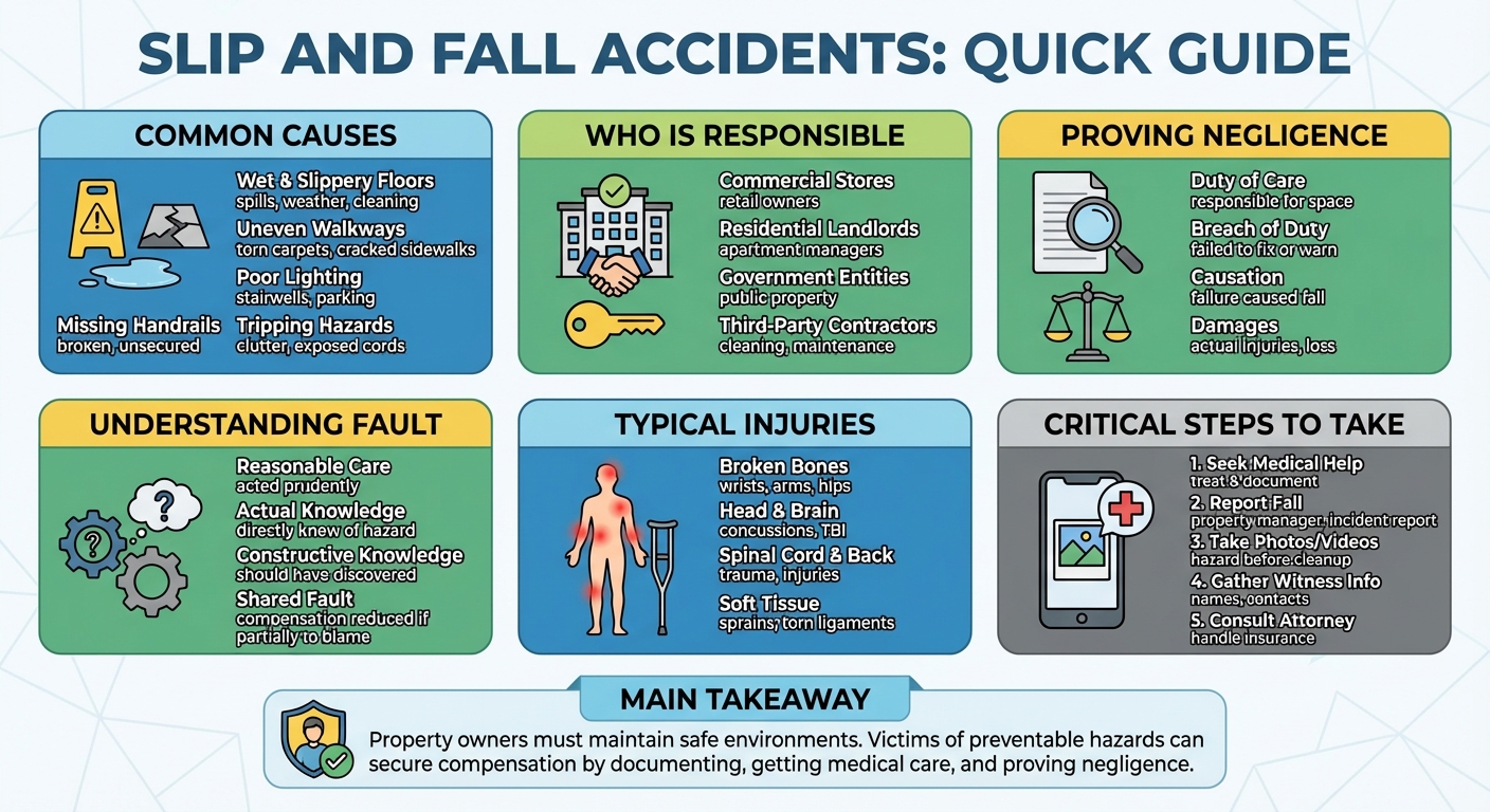 Slip and Fall Accidents: Leading Causes Who Is Liable