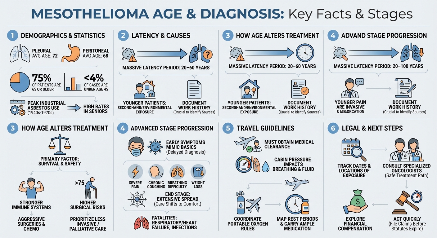 Mesothelioma Age: Average Diagnosis, Latency Prognosis