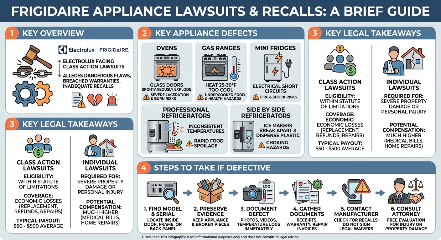 Frigidaire Class Action Lawsuit: Updates, Recalls Settlements