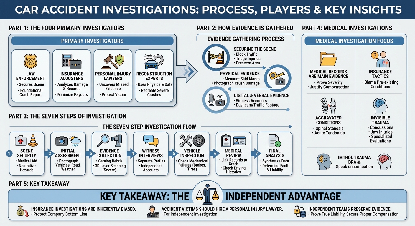 Who Investigates Car Accidents? (The 4 Primary Investigators)