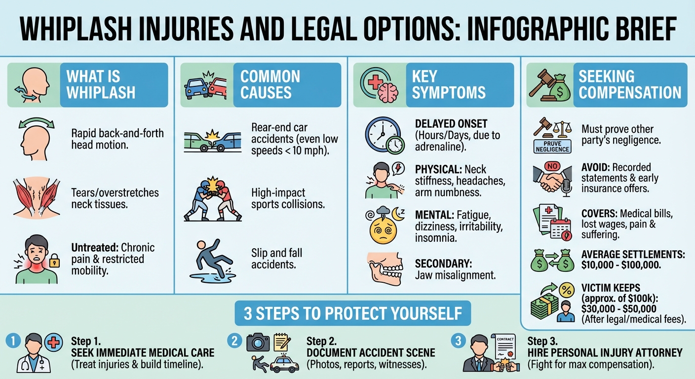 Whiplash Guide: Causes, Symptoms Your Legal Options