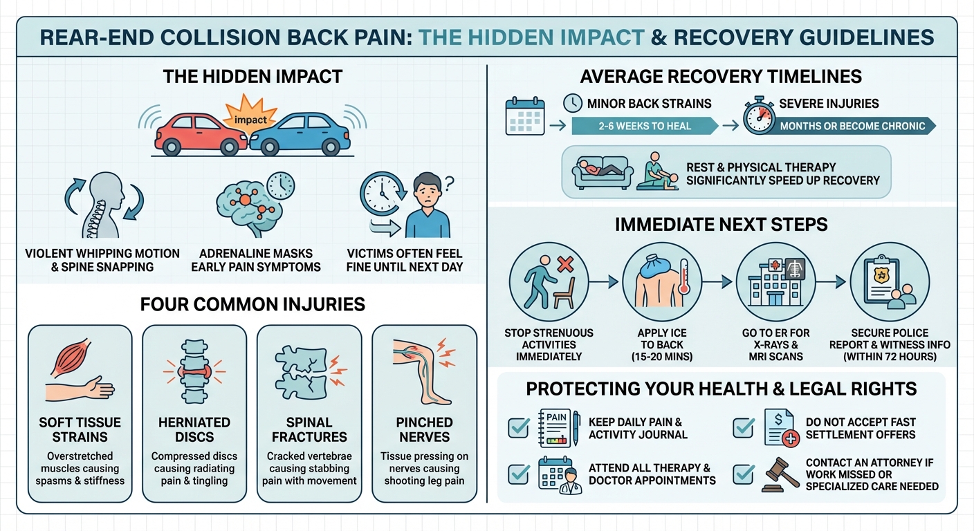Back Pain After Being Rear-Ended: Causes, Recovery Settlements