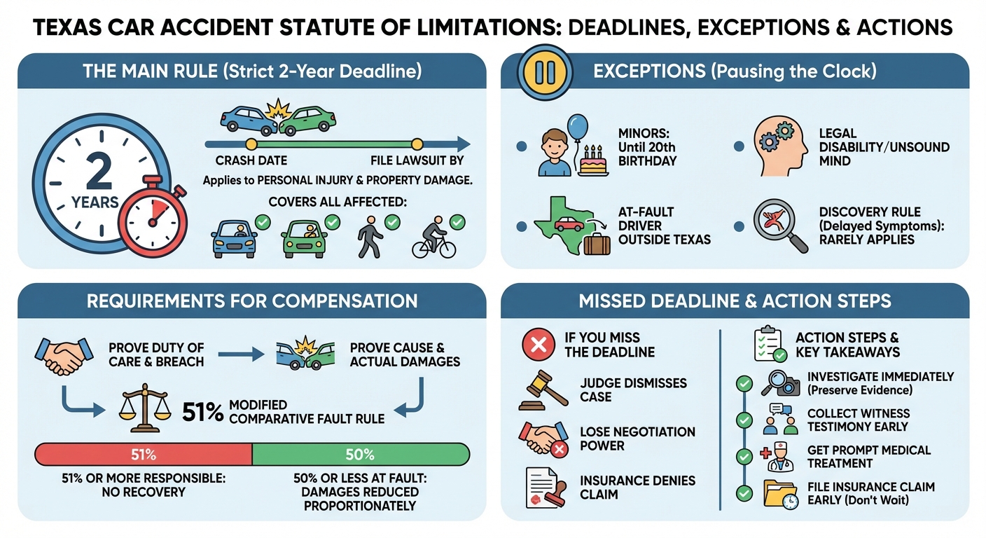 Texas Car Accident Statute of Limitations: 2-Year Deadline