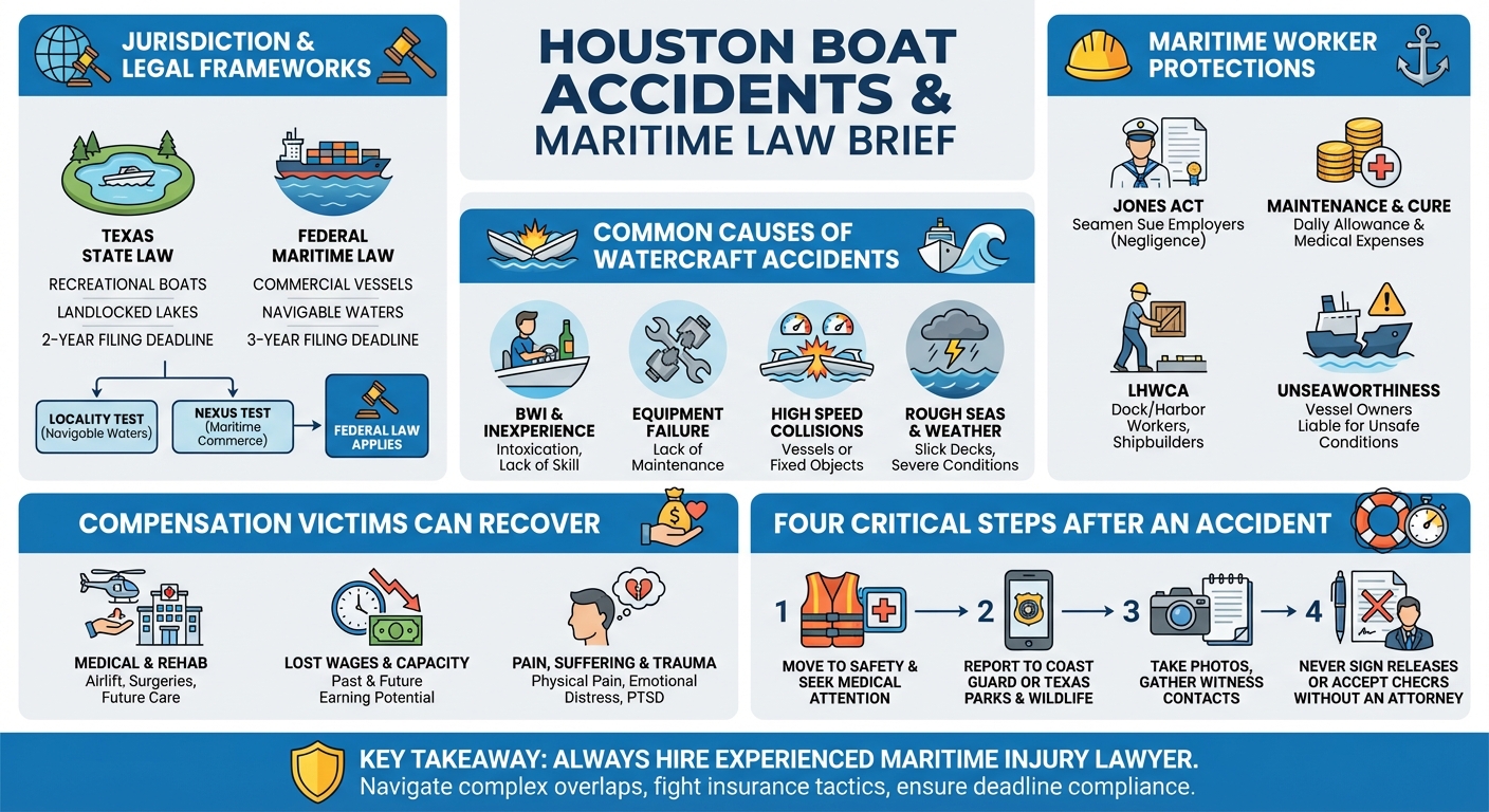 Houston Boat Accident  Maritime Law Attorney | Injury Claims