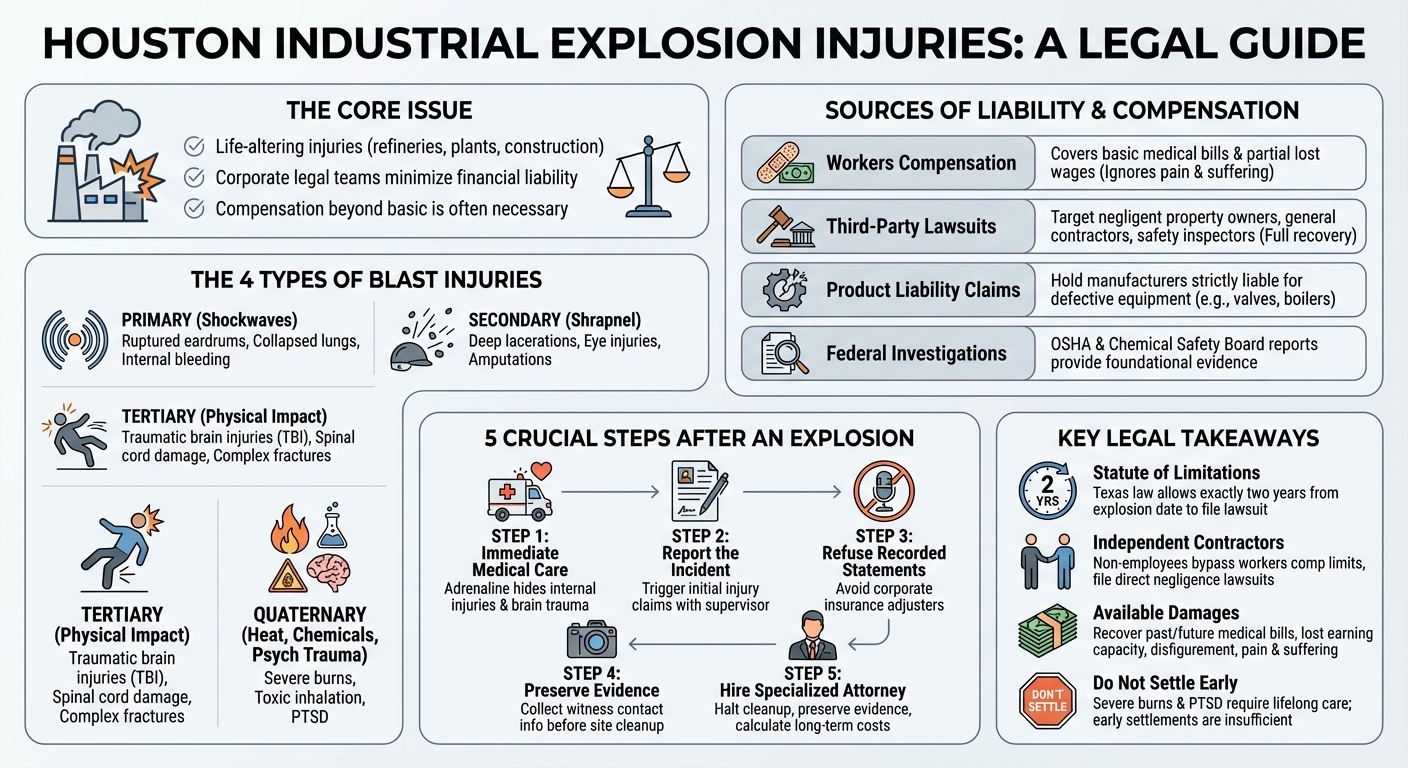 Houston Industrial Explosion Injury Lawyer | Plant Accidents