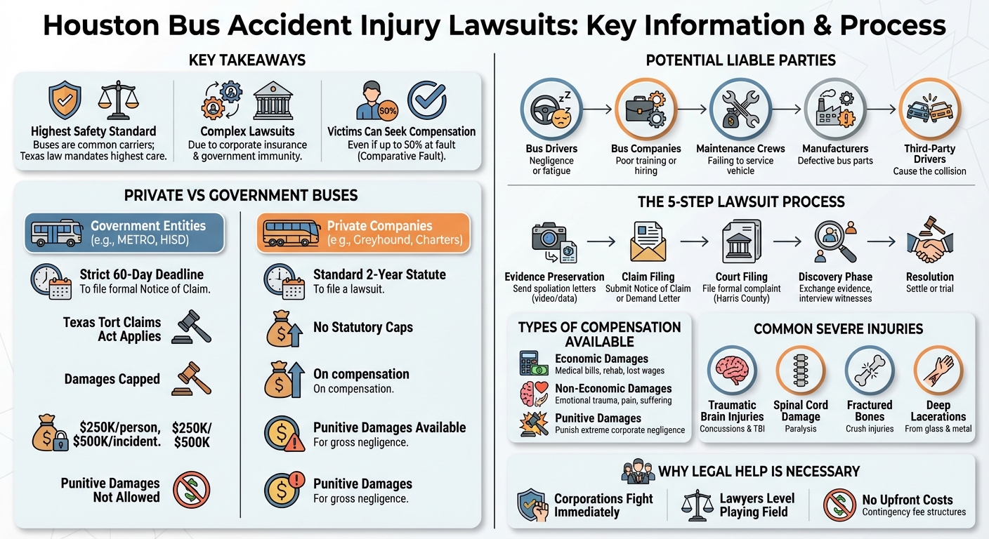 Houston Bus Accident Injury Lawsuit: Compensation Guide