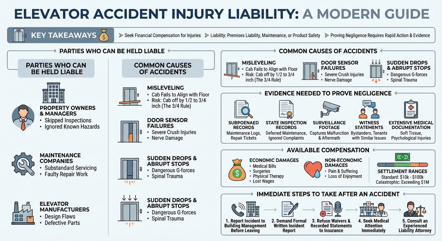 Elevator Accident Injury Liability: Who Is at Fault?
