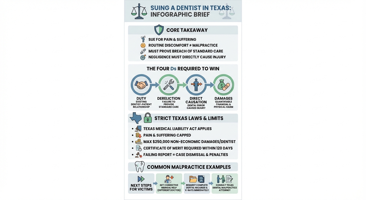 Can You Sue a Dentist for Pain and Suffering in Texas?