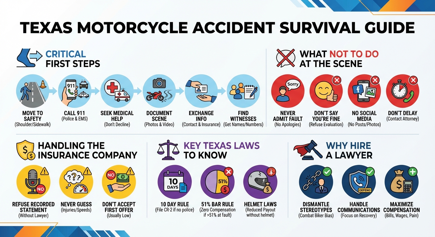 What to Do After a Motorcycle Accident in Texas (2026 Guide)