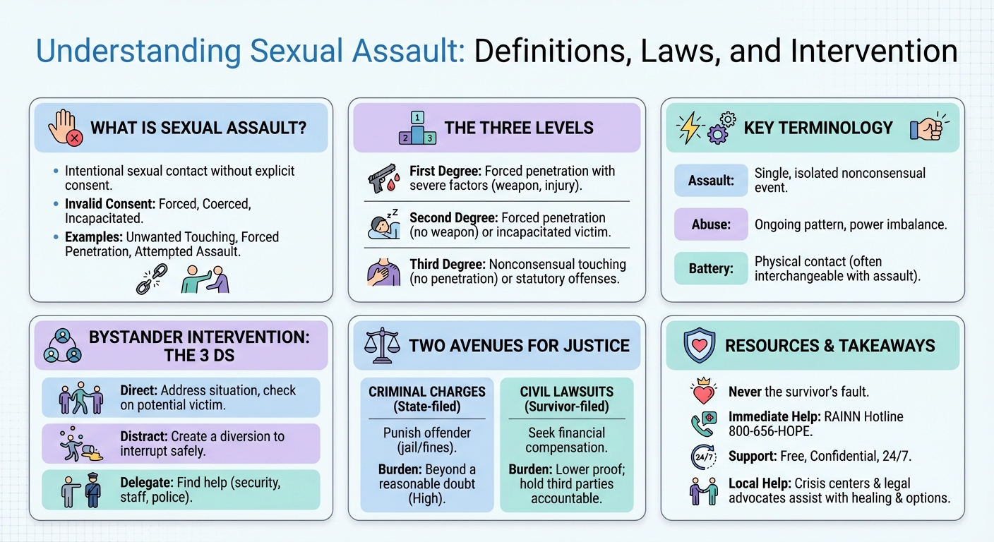 Define Sexual Assault: Legal Definition, Levels Examples
