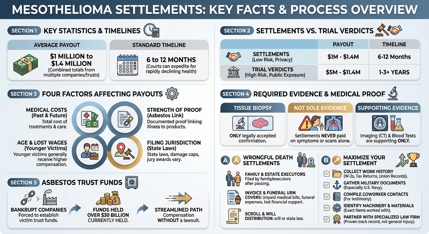 Mesothelioma Settlements: Average Payouts Timelines