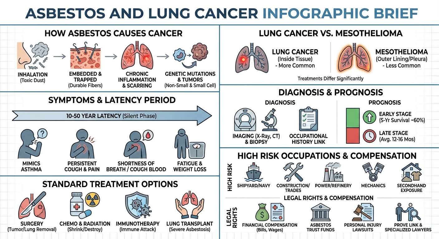 Lung Cancer From Asbestos: Symptoms, Prognosis Legal Claims