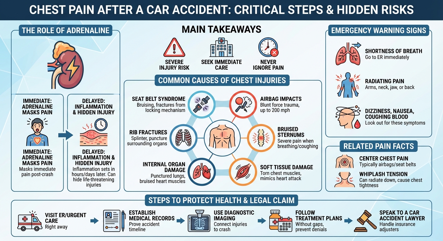Chest Pain After a Car Accident: Causes, Symptoms What to Do