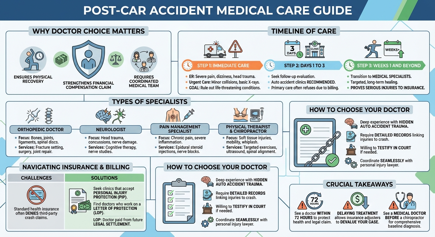 Doctor for Car Accident: Who to See for Injuries  Claims